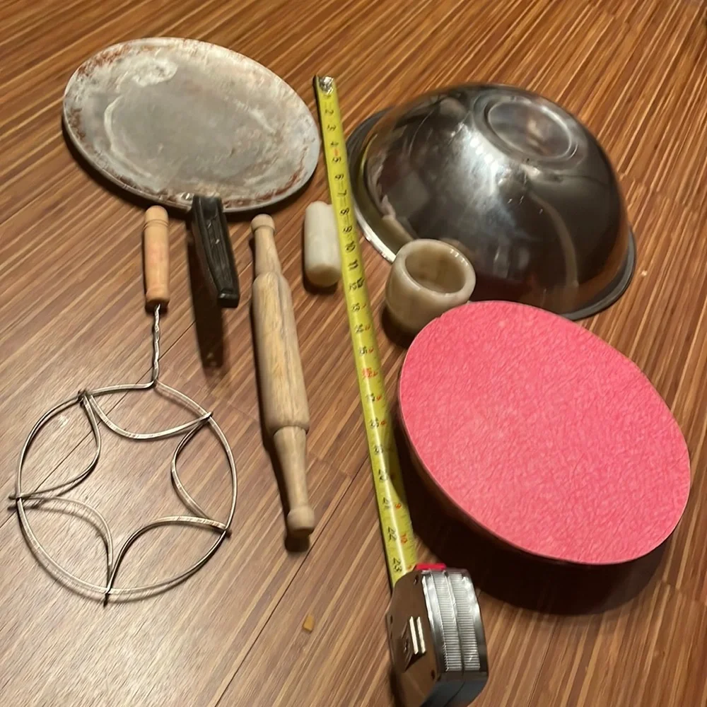 6-piece BOGO Indian flatbread making tools